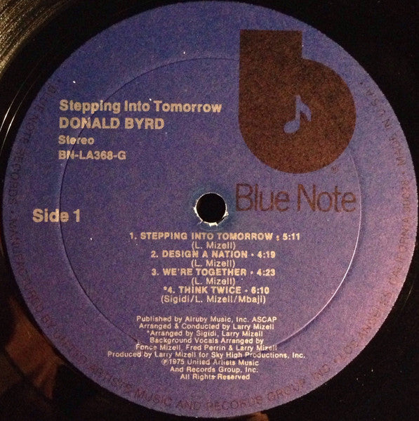 Donald Byrd : Stepping Into Tomorrow (LP, Album, Res)