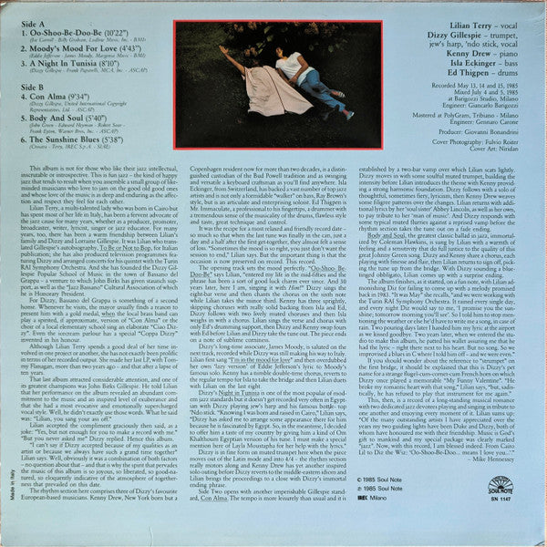 Lilian Terry With Dizzy Gillespie : Oo-Shoo-Be-Doo-Be ...Oo, Oo ...Oo, Oo (LP, Album)