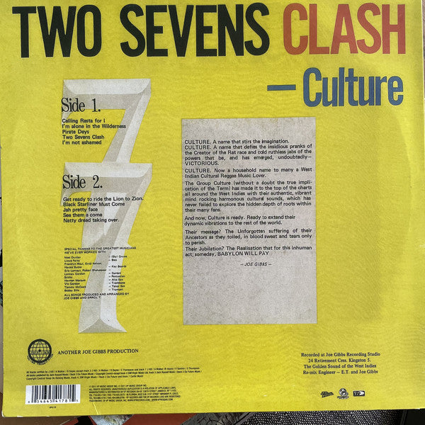 Culture : Two Sevens Clash (LP, Album, RE)