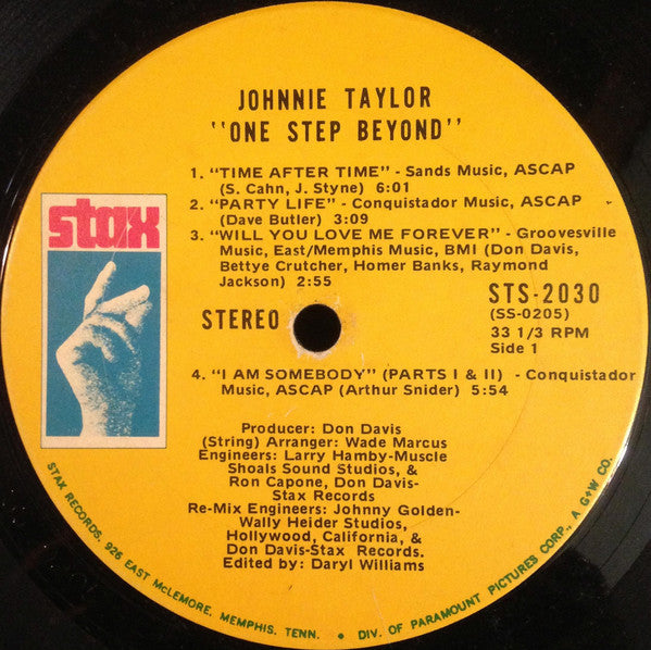 Johnnie Taylor : One Step Beyond (LP, Album, Ter)