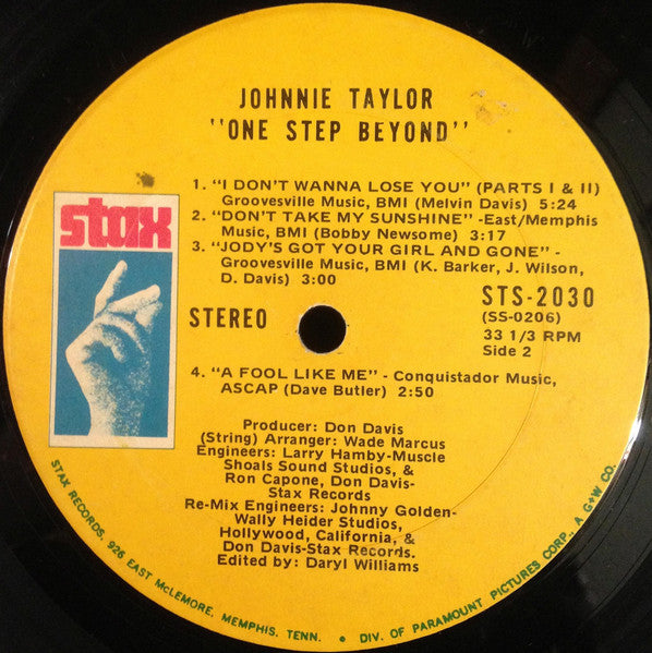 Johnnie Taylor : One Step Beyond (LP, Album, Ter)