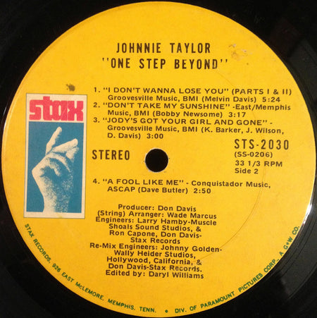 Johnnie Taylor : One Step Beyond (LP, Album, Ter)