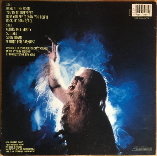Ozzy Osbourne : Bark At The Moon (LP, Album, Car)