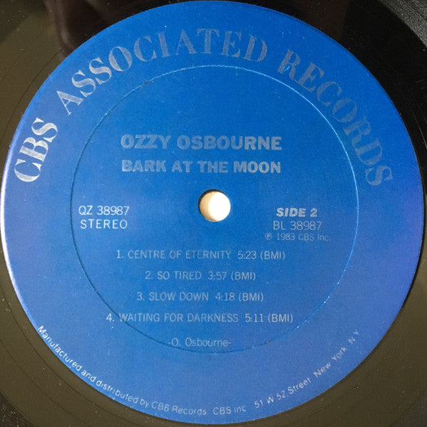 Ozzy Osbourne : Bark At The Moon (LP, Album, Car)