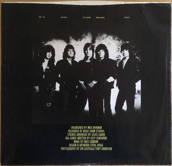 Ozzy Osbourne : Bark At The Moon (LP, Album, Car)