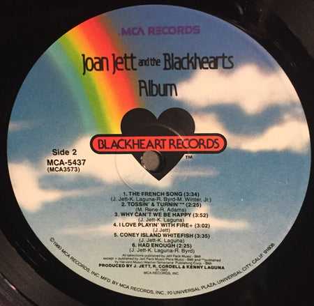 Joan Jett And The Blackhearts* : Album (LP, Album, Pin)