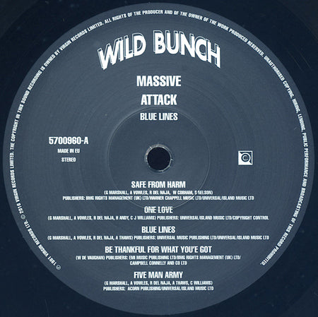 Massive Attack : Blue Lines (LP, Album, RE, 180)