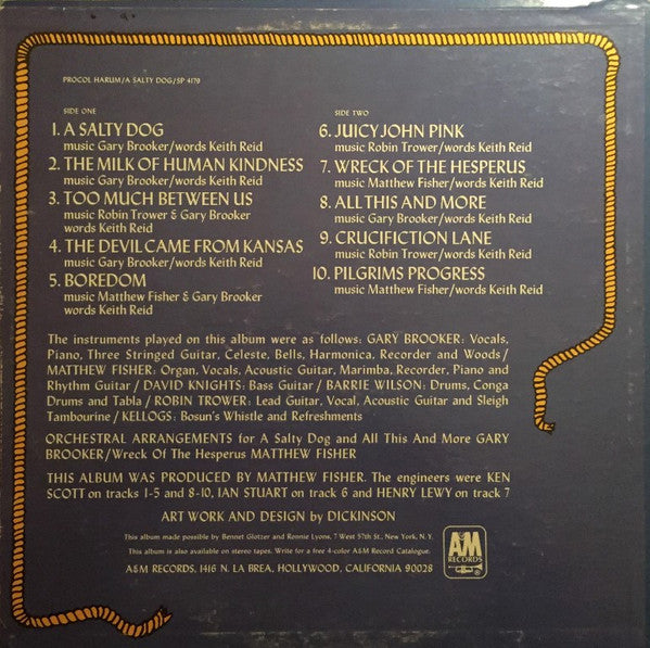 Procol Harum : A Salty Dog (LP, Album, Mon)