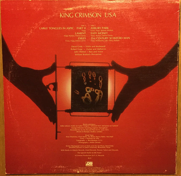 King Crimson : USA (LP, Album, PRC)