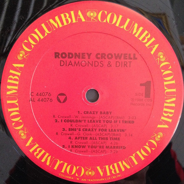 Rodney Crowell : Diamonds & Dirt (LP, Album, Car)