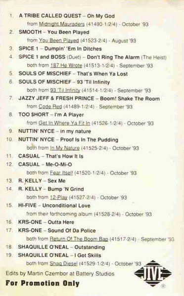 Various : Jive's Rollin' Em Phat - Phall 1993 (Cass, Promo, Smplr)