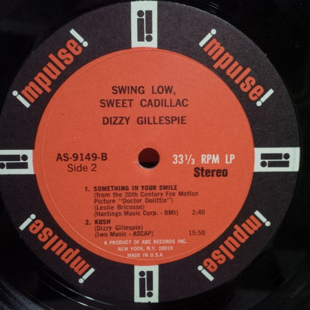 Dizzy Gillespie : Swing Low, Sweet Cadillac (LP, Album)