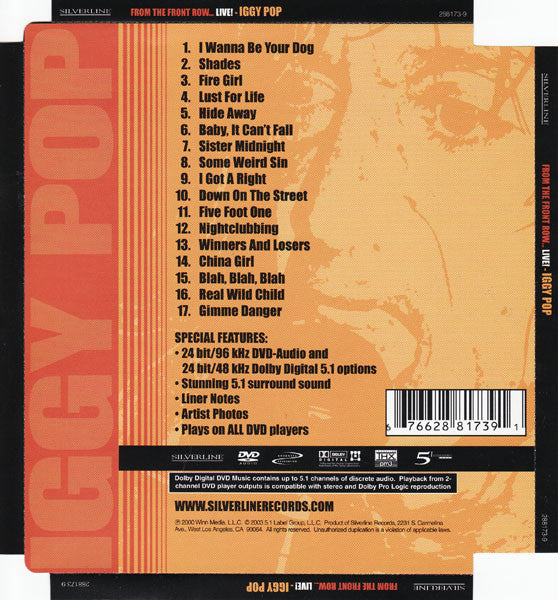 Iggy Pop : From The Front Row... Live! (DVD-A)