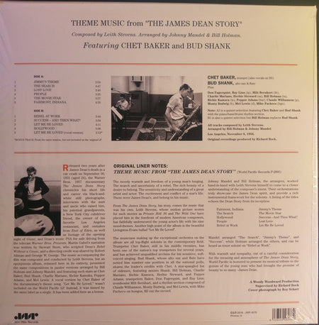Chet Baker & Bud Shank : Theme Music From "The James Dean Story" (LP, Ltd, RE, RM)