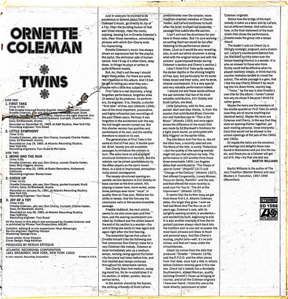 Ornette Coleman : Twins (LP, Album, Promo, Pre)