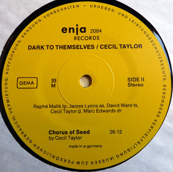 Cecil Taylor Unit* : Dark To Themselves (LP, Album)