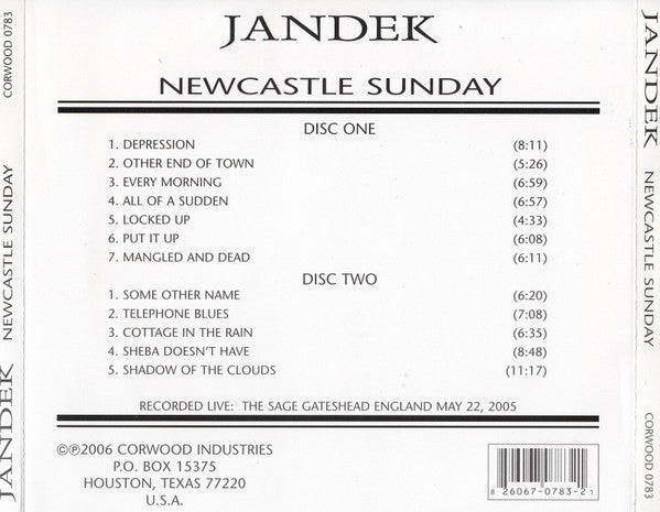 Jandek : Newcastle Sunday (2xCD)