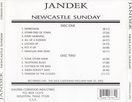 Jandek : Newcastle Sunday (2xCD)