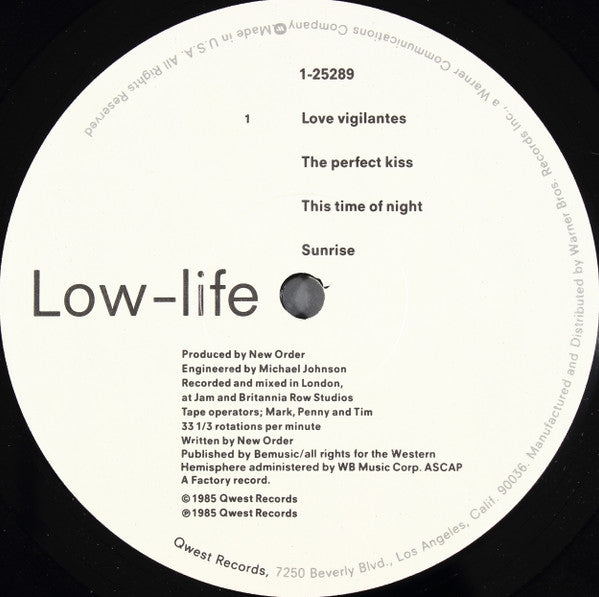 New Order : Low-life (LP, Album, Spe)