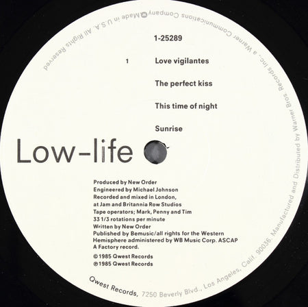 New Order : Low-life (LP, Album, Spe)