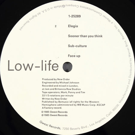 New Order : Low-life (LP, Album, Spe)