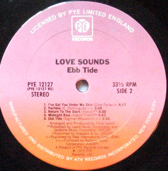 Love Sounds : Ebb Tide (LP, Album)