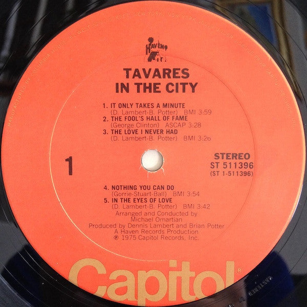 Tavares : In The City (LP, Album, Club, Col)