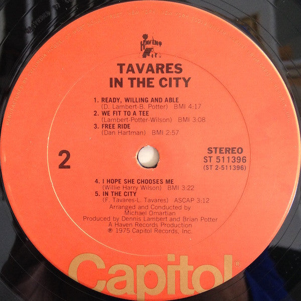 Tavares : In The City (LP, Album, Club, Col)