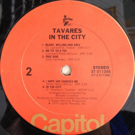Tavares : In The City (LP, Album, Club, Col)