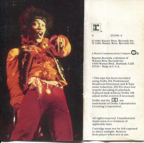 Jimi Hendrix : Jimi Plays Monterey (Cass, Album)