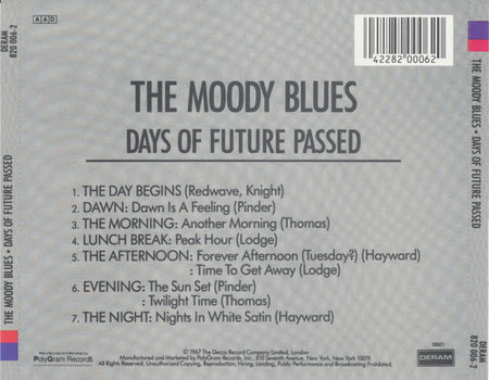 The Moody Blues With The London Festival Orchestra Conducted By Peter Knight (5) : Days Of Future Passed (CD, Album, RE)