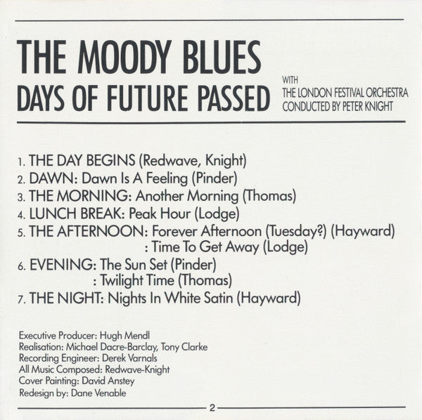 The Moody Blues With The London Festival Orchestra Conducted By Peter Knight (5) : Days Of Future Passed (CD, Album, RE)