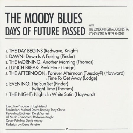 The Moody Blues With The London Festival Orchestra Conducted By Peter Knight (5) : Days Of Future Passed (CD, Album, RE)