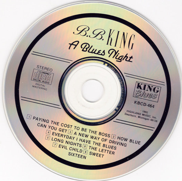 B.B. King : A Blues Night (CD, Comp)
