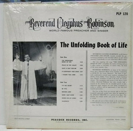 Reverend Cleophus Robinson : The Unfolding Book Of Life (LP, Album)