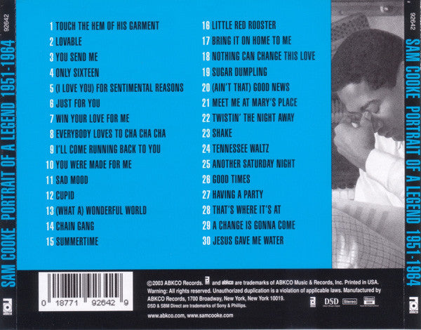 Sam Cooke : Portrait Of A Legend 1951-1964 (CD, Comp, RE, RM, Son)
