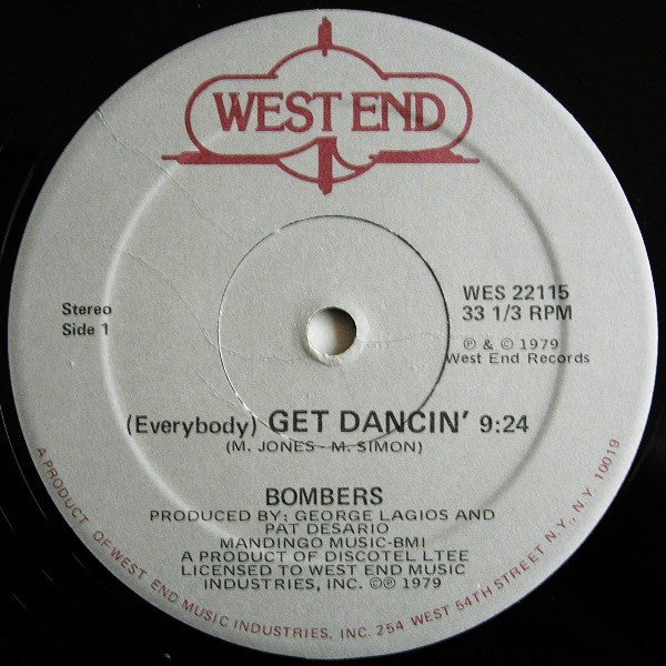Bombers : (Everybody) Get Dancin' (12", Single)