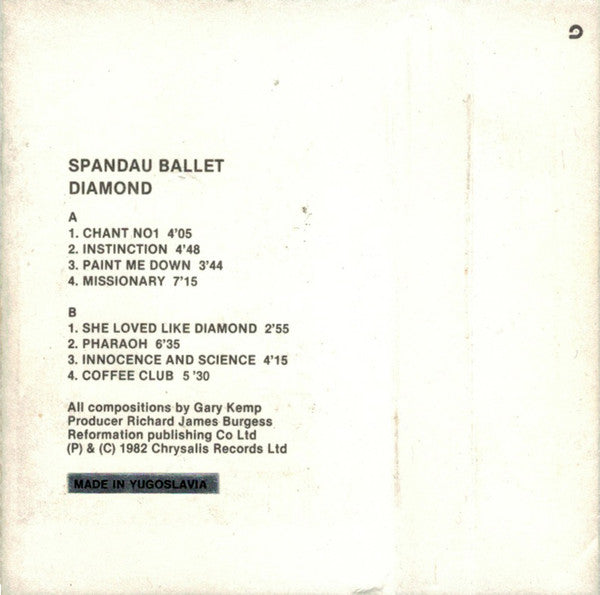 Spandau Ballet : Diamond (Cass, Album)