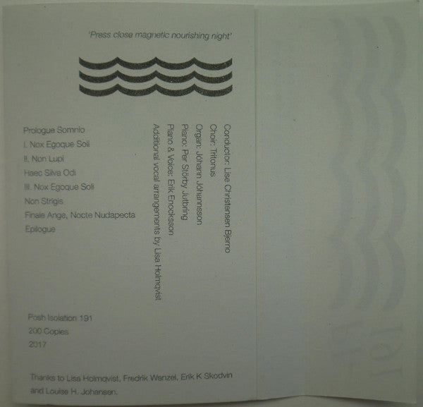 Erik Enocksson : Man Tänker Sitt, Performed Live At Helligkorskirke, Copenhagen 19/4-2013 (Cass)