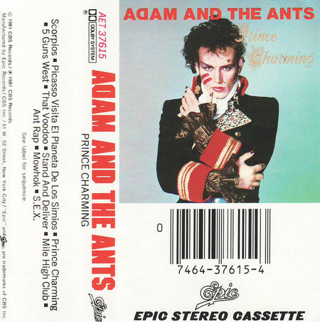 Adam And The Ants : Prince Charming (Cass, Album)