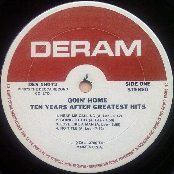 Ten Years After : Goin' Home! (Their Greatest Hits) (LP, Comp, Ter)