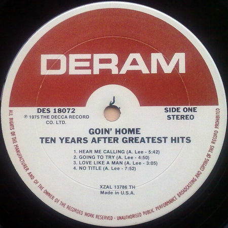Ten Years After : Goin' Home! (Their Greatest Hits) (LP, Comp, Ter)