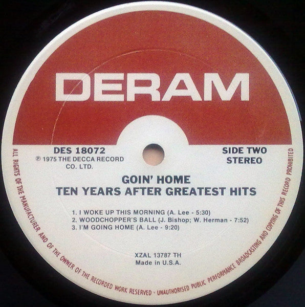 Ten Years After : Goin' Home! (Their Greatest Hits) (LP, Comp, Ter)