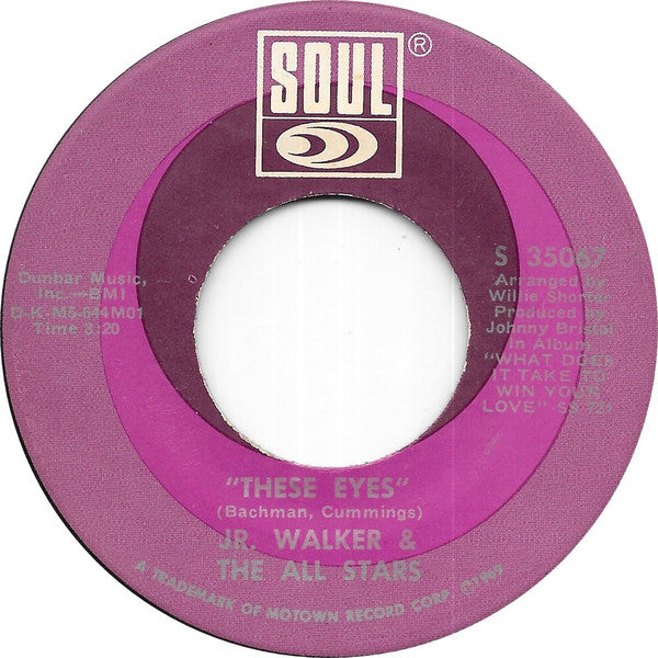 Junior Walker & The All Stars : These Eyes (7", Single)