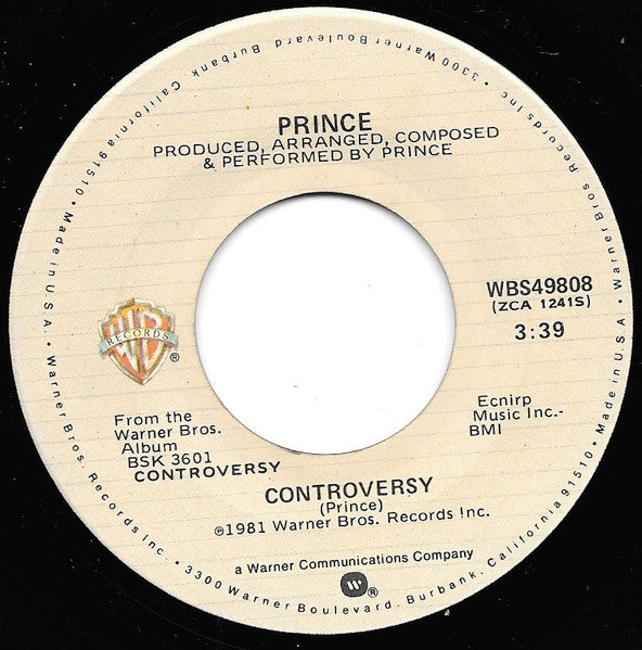 Prince : Controversy (7", Spe)