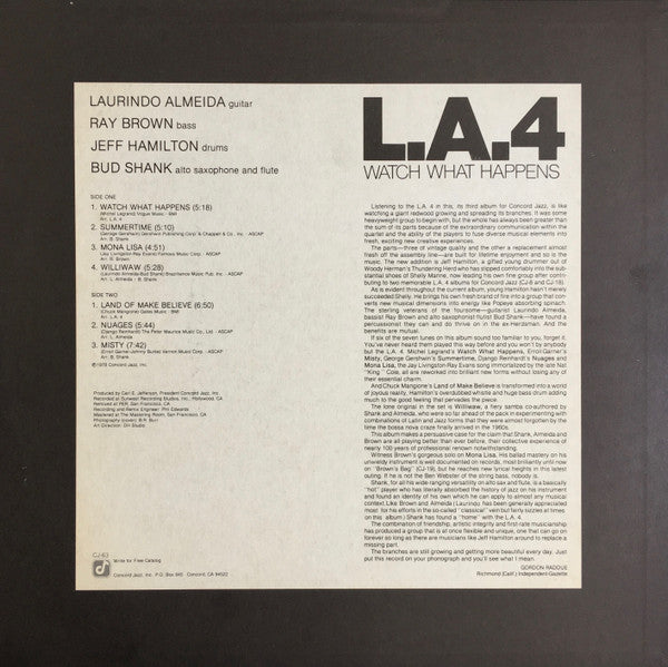 L.A.4* : Watch What Happens (LP, Album)