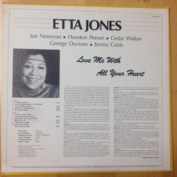 Etta Jones : Love Me With All Your Heart (LP, Album, Promo)