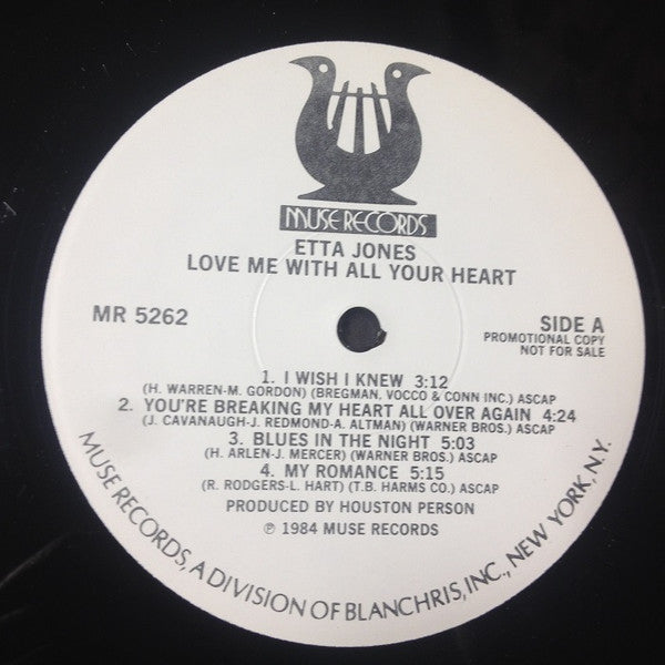 Etta Jones : Love Me With All Your Heart (LP, Album, Promo)