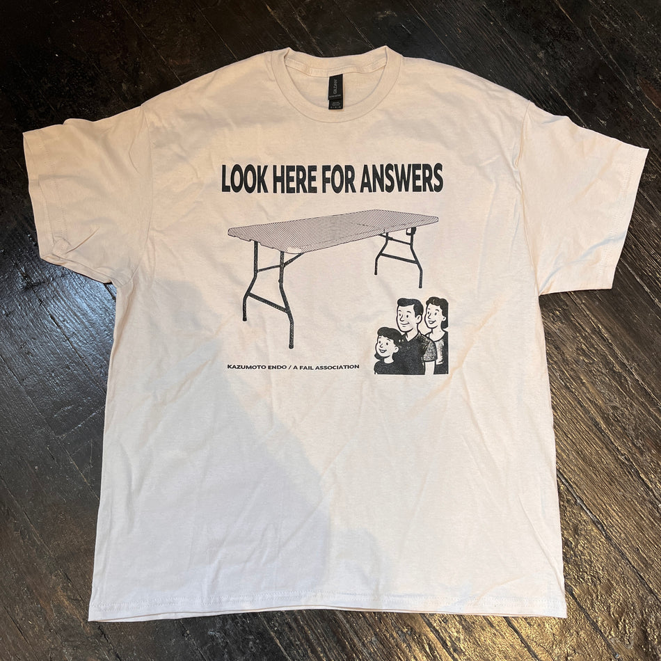 Kazumoto Endo/A Fail Association "Look Here For Answers" shirt
