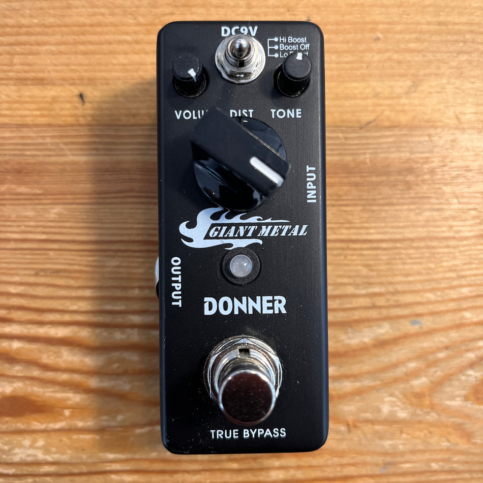 Donner Metal Distortion Guitar Pedal Giant Metal Boost Distortion Effect 3 Modes True Bypass